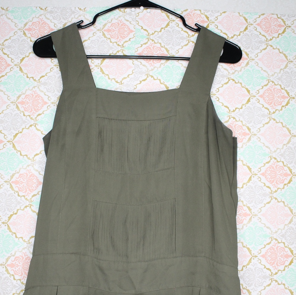 Army Green Chiffon Tennis Dress